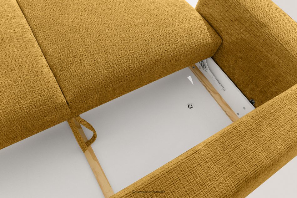 ELOSA Sofa und Sessel im japanischen Stil aus gelbem Chenille-Stoff gelb - Foto 13