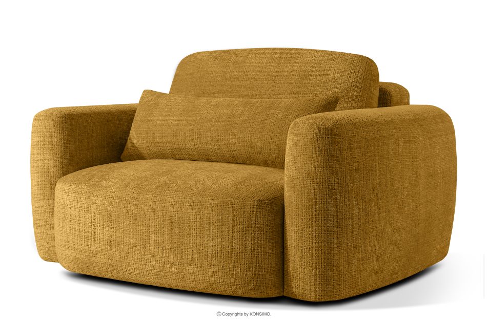 ELOSA Sofa und Sessel im japanischen Stil aus gelbem Chenille-Stoff gelb - Foto 17
