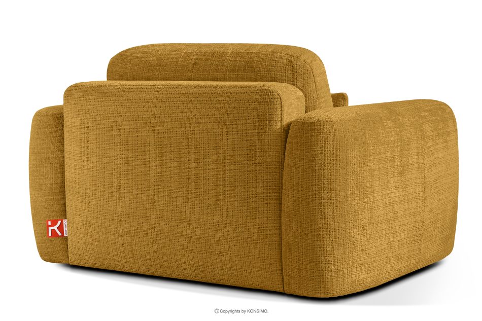ELOSA Sofa und Sessel im japanischen Stil aus gelbem Chenille-Stoff gelb - Foto 19