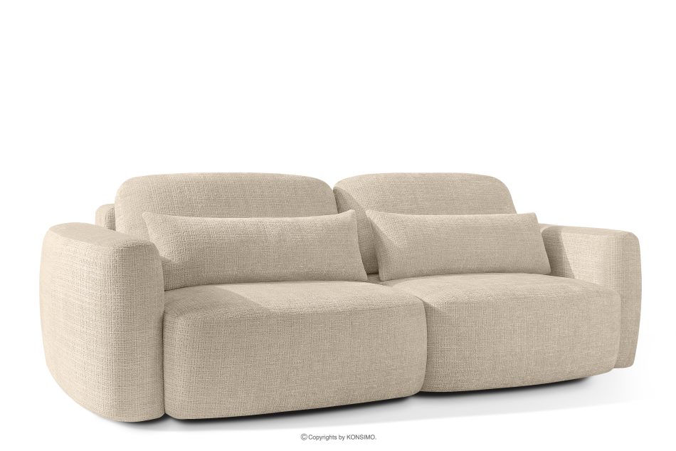 ELOSA Sofa und Sessel im Japandi-Stil aus cremefarbenem Chenille-Stoff cremefarben - Foto 4