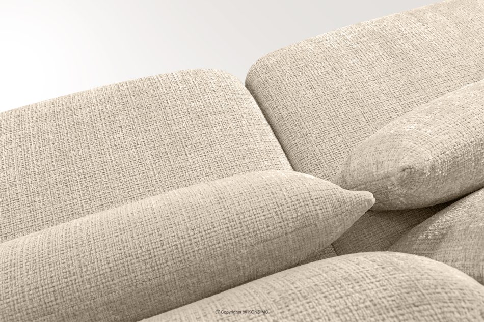 ELOSA Sofa und Sessel im Japandi-Stil aus cremefarbenem Chenille-Stoff cremefarben - Foto 12