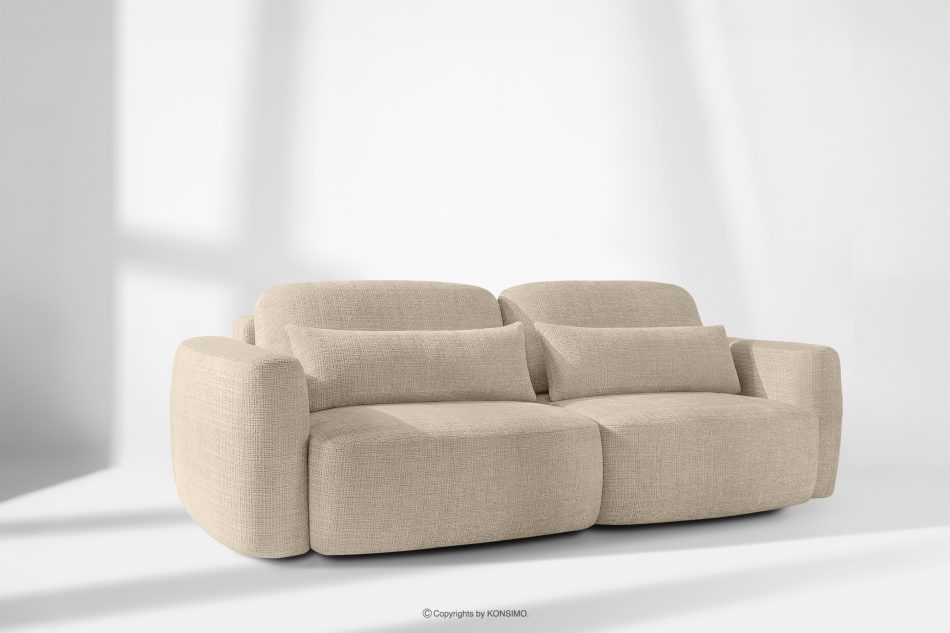 ELOSA Sofa und Sessel im Japandi-Stil aus cremefarbenem Chenille-Stoff cremefarben - Foto 27