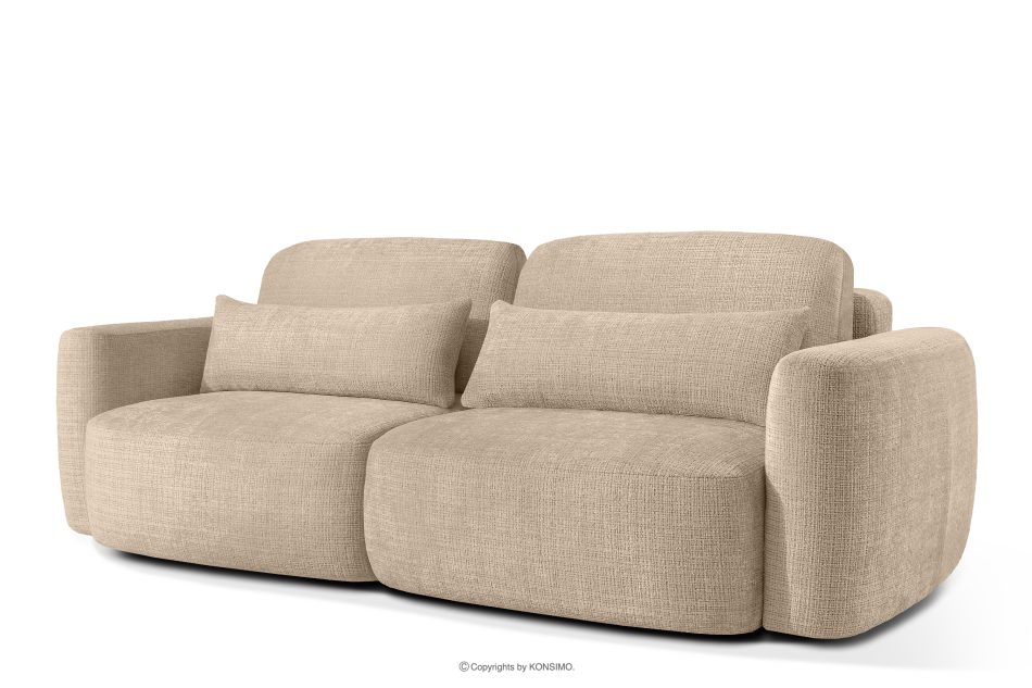 ELOSA Sofa und Sessel im Japandi-Stil aus beigem Chenille-Stoff beige - Foto 3