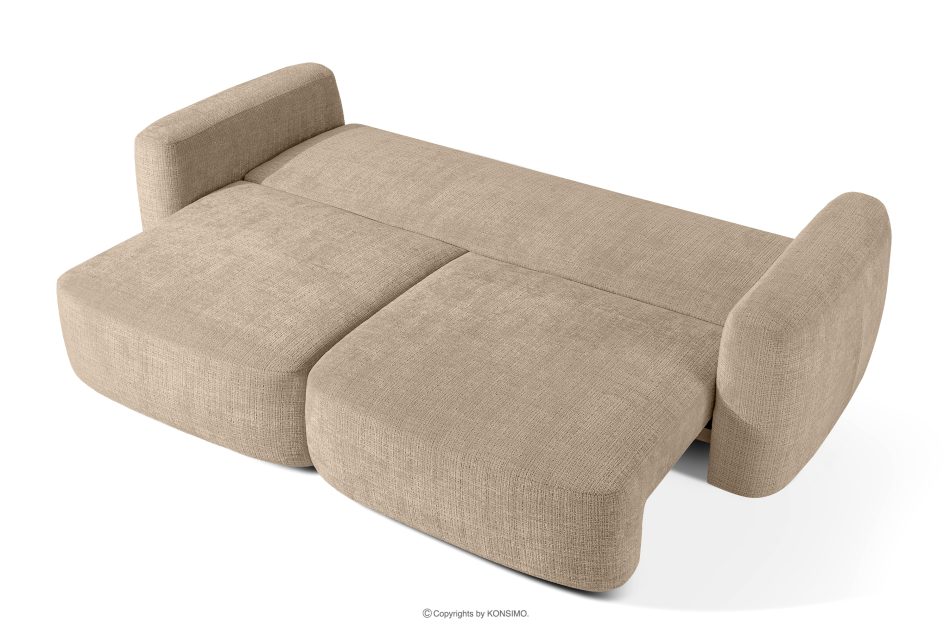 ELOSA Sofa und Sessel im Japandi-Stil aus beigem Chenille-Stoff beige - Foto 5