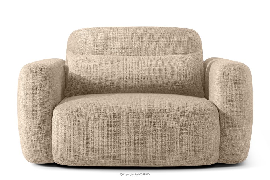 ELOSA Sofa und Sessel im Japandi-Stil aus beigem Chenille-Stoff beige - Foto 16