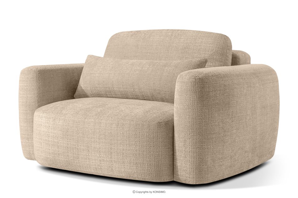 ELOSA Sofa und Sessel im Japandi-Stil aus beigem Chenille-Stoff beige - Foto 17