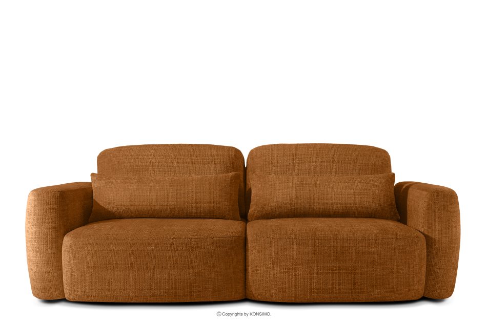 ELOSA Sofa und Sessel im japanischen Stil aus rotem Chenille-Stoff rot - Foto 2