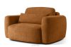 ELOSA Sofa und Sessel im japanischen Stil aus rotem Chenille-Stoff rot - Foto 18