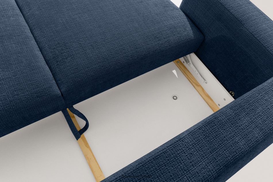 ELOSA Sofa und Sessel im japanischen Stil aus dunkelblauem Chenille-Stoff marineblau - Foto 13