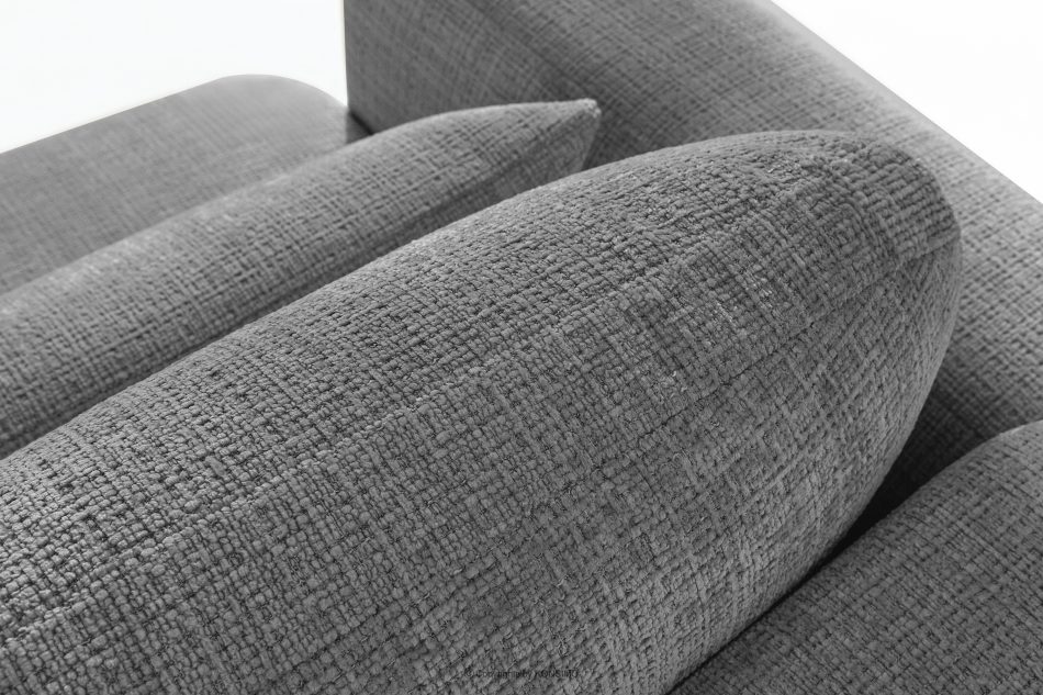 ELOSA Rechte Ecksofa und Sessel im Japandi-Stil dunkelgrau Chenille dunkelgrau - Foto 10