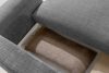 ELOSA Rechte Ecksofa und Sessel im Japandi-Stil dunkelgrau Chenille dunkelgrau - Foto 15