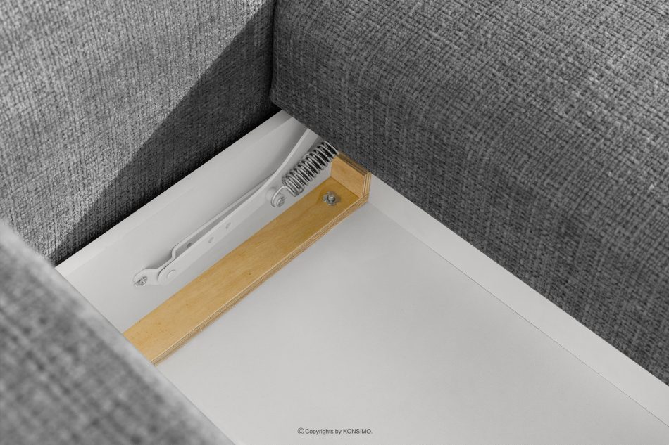 ELOSA Rechte Ecksofa und Sessel im Japandi-Stil dunkelgrau Chenille dunkelgrau - Foto 15