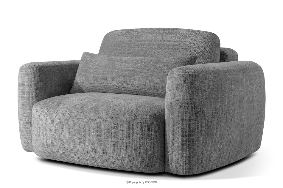 ELOSA Rechte Ecksofa und Sessel im Japandi-Stil dunkelgrau Chenille dunkelgrau - Foto 17