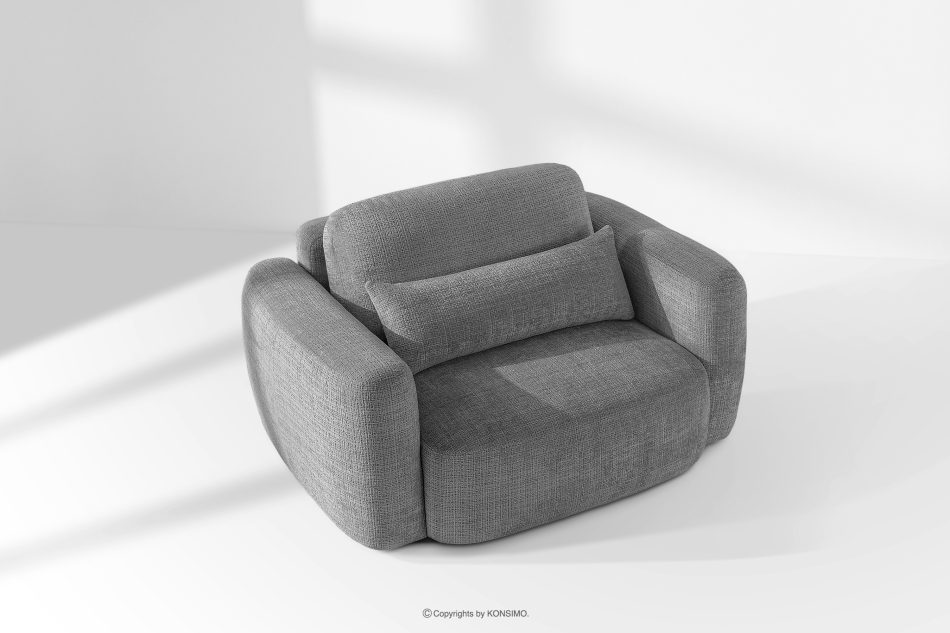 ELOSA Rechte Ecksofa und Sessel im Japandi-Stil dunkelgrau Chenille dunkelgrau - Foto 24