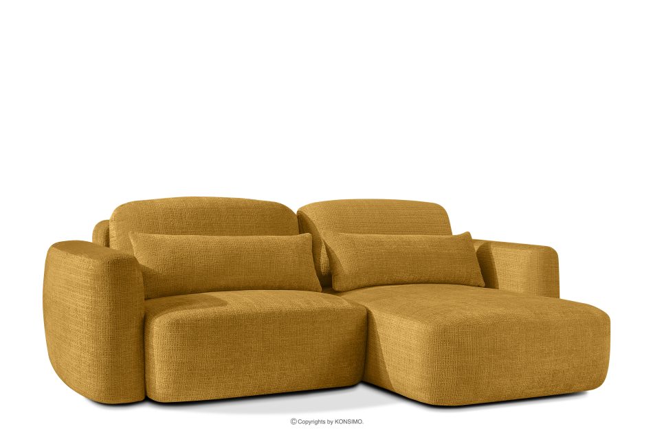 ELOSA Rechte Ecksofa und Sessel im japanischen Stil gelb gelb - Foto 4