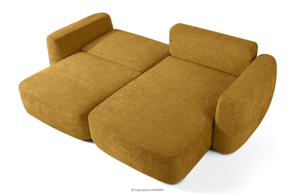 ELOSA Rechte Ecksofa und Sessel im japanischen Stil gelb gelb - Foto 5