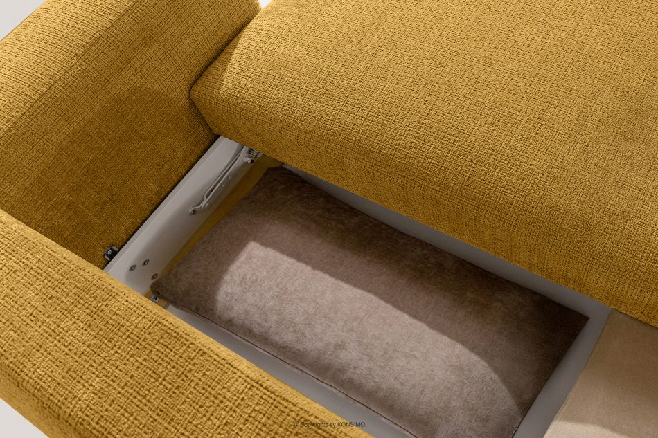 ELOSA Rechte Ecksofa und Sessel im japanischen Stil gelb gelb - Foto 14