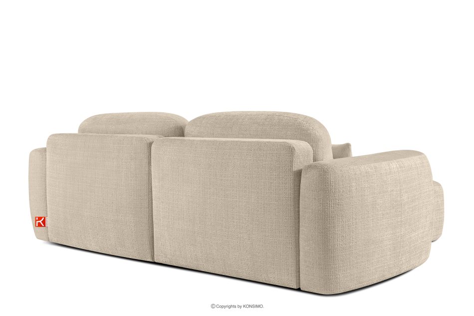 ELOSA Rechte Ecksofa und Sessel im Japandi-Stil cremefarben Chenille cremefarben - Foto 6