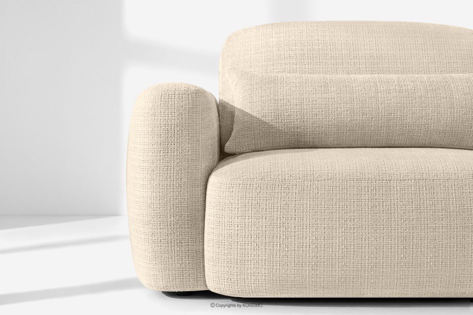 ELOSA Rechte Ecksofa und Sessel im Japandi-Stil cremefarben Chenille cremefarben - Foto 7
