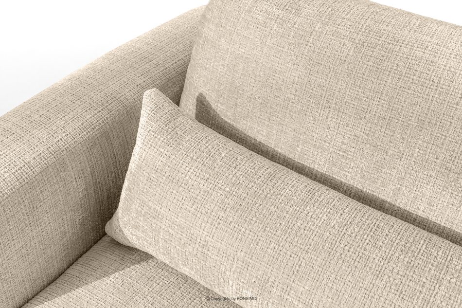 ELOSA Rechte Ecksofa und Sessel im Japandi-Stil cremefarben Chenille cremefarben - Foto 9
