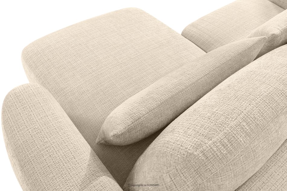 ELOSA Rechte Ecksofa und Sessel im Japandi-Stil cremefarben Chenille cremefarben - Foto 12