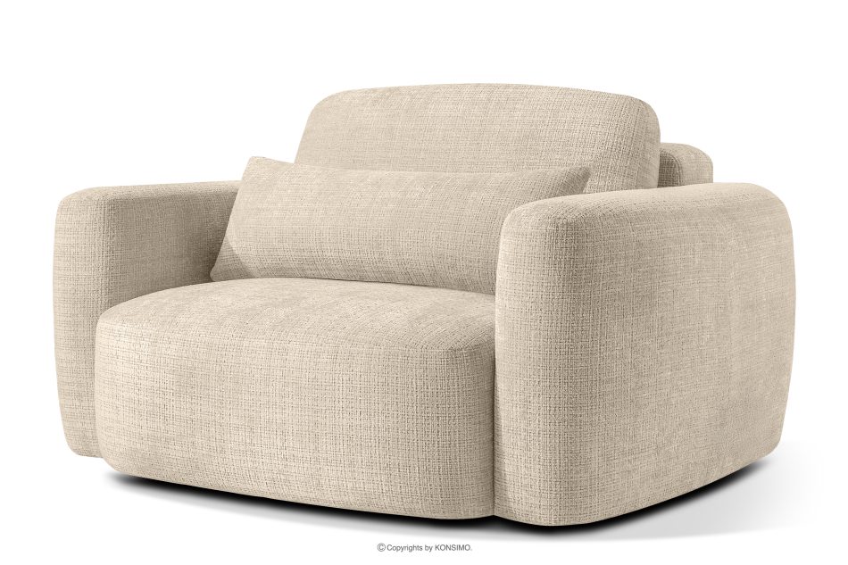 ELOSA Rechte Ecksofa und Sessel im Japandi-Stil cremefarben Chenille cremefarben - Foto 17