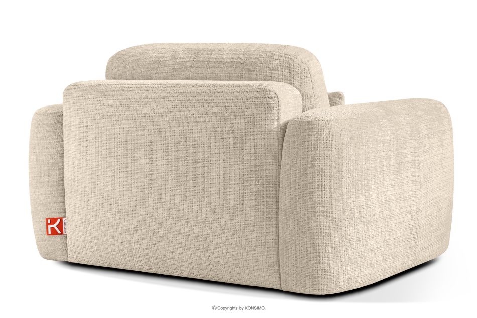 ELOSA Rechte Ecksofa und Sessel im Japandi-Stil cremefarben Chenille cremefarben - Foto 19