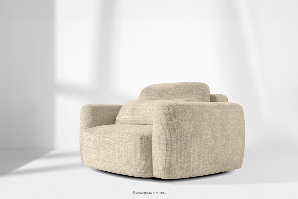 ELOSA Rechte Ecksofa und Sessel im Japandi-Stil cremefarben Chenille cremefarben - Foto 28