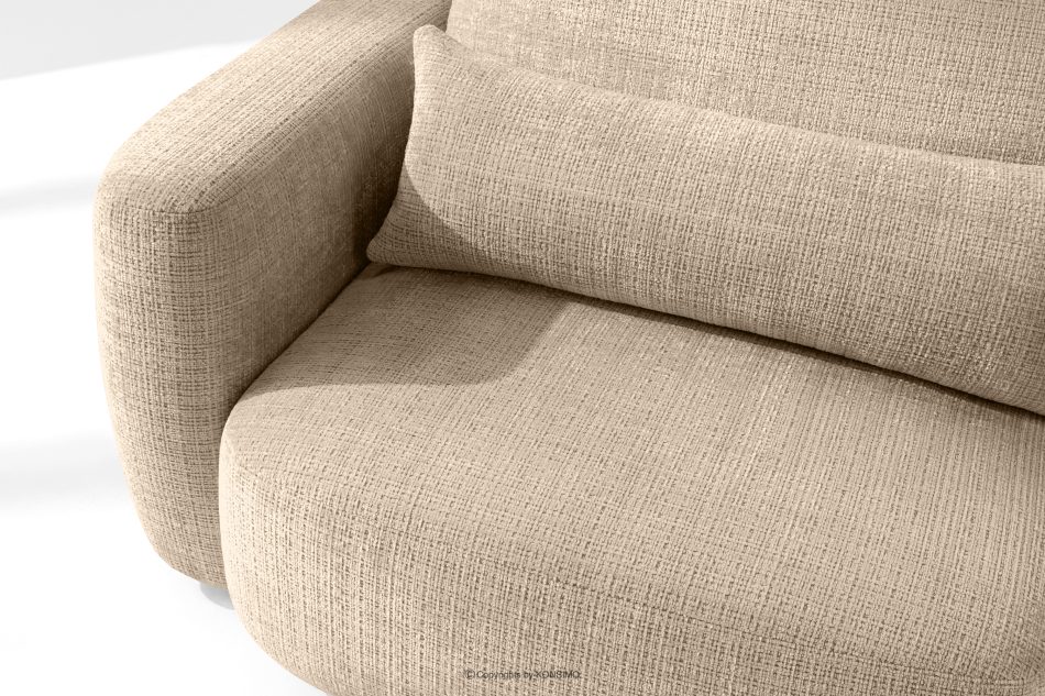 ELOSA Rechte Ecksofa und Sessel im Japandi-Stil beige Chenille beige - Foto 8