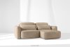 ELOSA Rechte Ecksofa und Sessel im Japandi-Stil beige Chenille beige - Foto 28