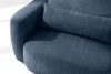 ELOSA Rechte Ecksofa und Sessel im japanischen Stil marineblau Chenille marineblau - Foto 9
