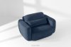 ELOSA Rechte Ecksofa und Sessel im japanischen Stil marineblau Chenille marineblau - Foto 25