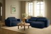 ELOSA Rechte Ecksofa und Sessel im japanischen Stil marineblau Chenille marineblau - Foto 30