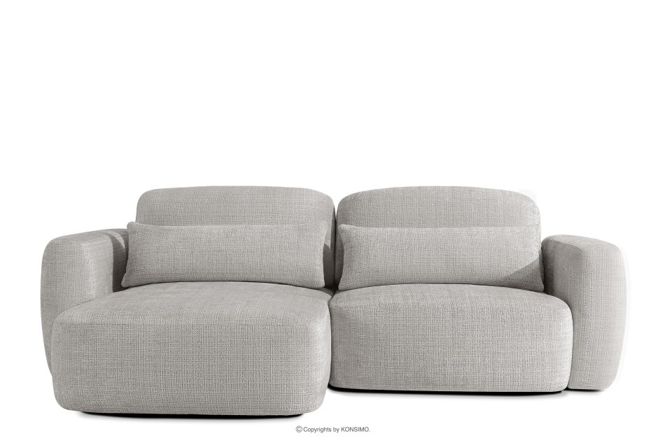 ELOSA Linkes Ecksofa und Sessel im Japandi-Stil hellgrau Chenille hellgrau - Foto 2