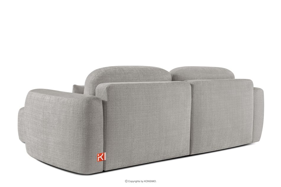 ELOSA Linkes Ecksofa und Sessel im Japandi-Stil hellgrau Chenille hellgrau - Foto 6
