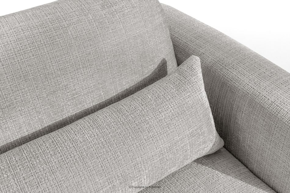 ELOSA Linkes Ecksofa und Sessel im Japandi-Stil hellgrau Chenille hellgrau - Foto 9