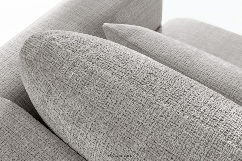 ELOSA Linkes Ecksofa und Sessel im Japandi-Stil hellgrau Chenille hellgrau - Foto 10