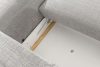 ELOSA Linkes Ecksofa und Sessel im Japandi-Stil hellgrau Chenille hellgrau - Foto 14