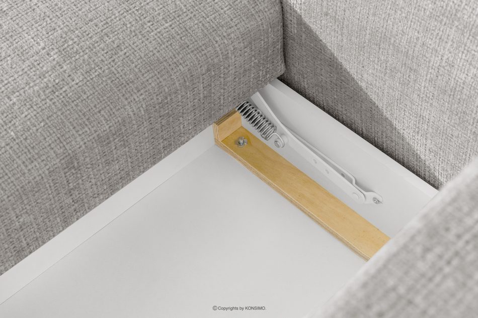 ELOSA Linkes Ecksofa und Sessel im Japandi-Stil hellgrau Chenille hellgrau - Foto 14