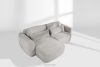 ELOSA Linkes Ecksofa und Sessel im Japandi-Stil hellgrau Chenille hellgrau - Foto 26
