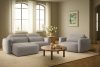 ELOSA Linkes Ecksofa und Sessel im Japandi-Stil hellgrau Chenille hellgrau - Foto 30