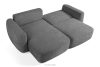 ELOSA Linkes Ecksofa und Sessel im Japandi-Stil dunkelgrau Chenille dunkelgrau - Foto 6