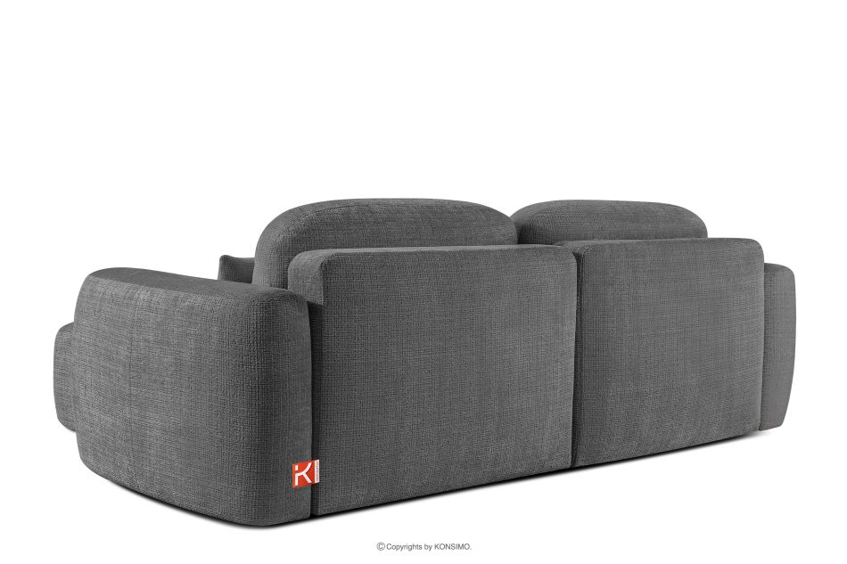 ELOSA Linkes Ecksofa und Sessel im Japandi-Stil dunkelgrau Chenille dunkelgrau - Foto 6