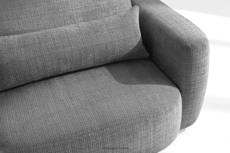 ELOSA Linkes Ecksofa und Sessel im Japandi-Stil dunkelgrau Chenille dunkelgrau - Foto 8