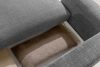ELOSA Linkes Ecksofa und Sessel im Japandi-Stil dunkelgrau Chenille dunkelgrau - Foto 16