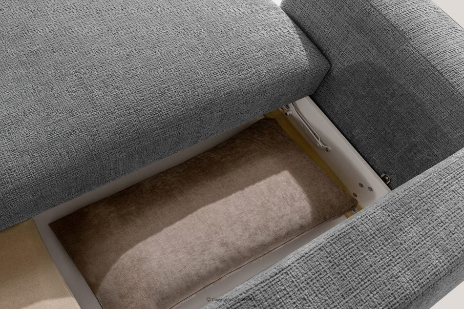 ELOSA Linkes Ecksofa und Sessel im Japandi-Stil dunkelgrau Chenille dunkelgrau - Foto 15