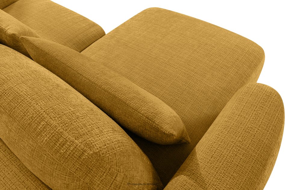 ELOSA Linkes Ecksofa und Sessel im japanischen Stil gelb gelb - Foto 12