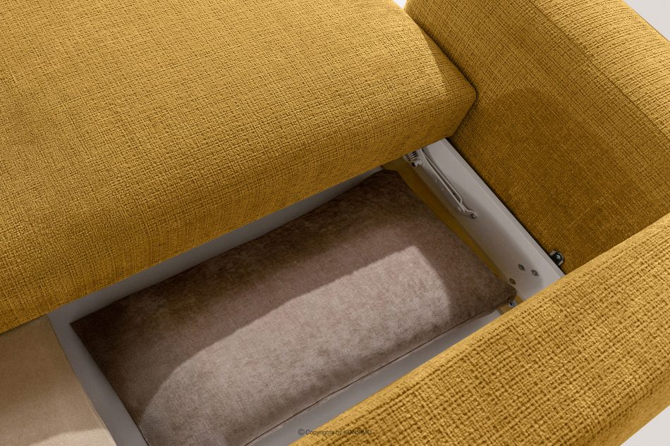 ELOSA Linkes Ecksofa und Sessel im japanischen Stil gelb gelb - Foto 15