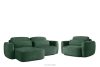 Linkes Ecksofa und Sessel im japanischen Stil grün