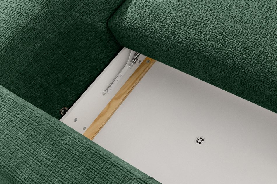 ELOSA Linkes Ecksofa und Sessel im japanischen Stil grün grün - Foto 13